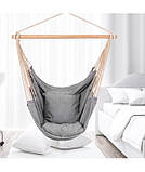 Підвісне крісло гамак бразильський стілець Heckermann + 2 подушки Gray, фото 6