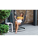 Підвісне крісло гамак бразильський стілець Heckermann + 2 подушки Dark Grey, фото 7