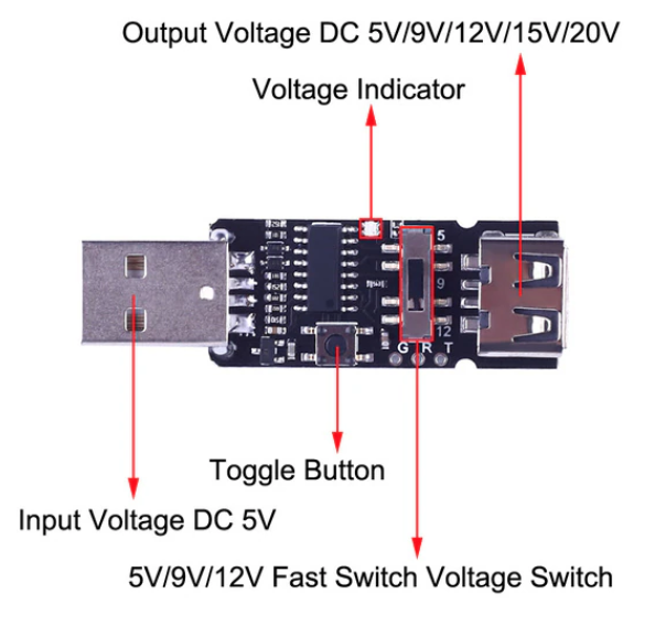 USB Trigger Board PD2.0 3.0 QC 2.0 3.0 Module Power Supply Voltage Tester DC 5V 9V 12V 15V 20V триггер