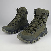 Тактические кожаные полуберцы Oksy Tactical демисезонные ботинки Olive размер 40