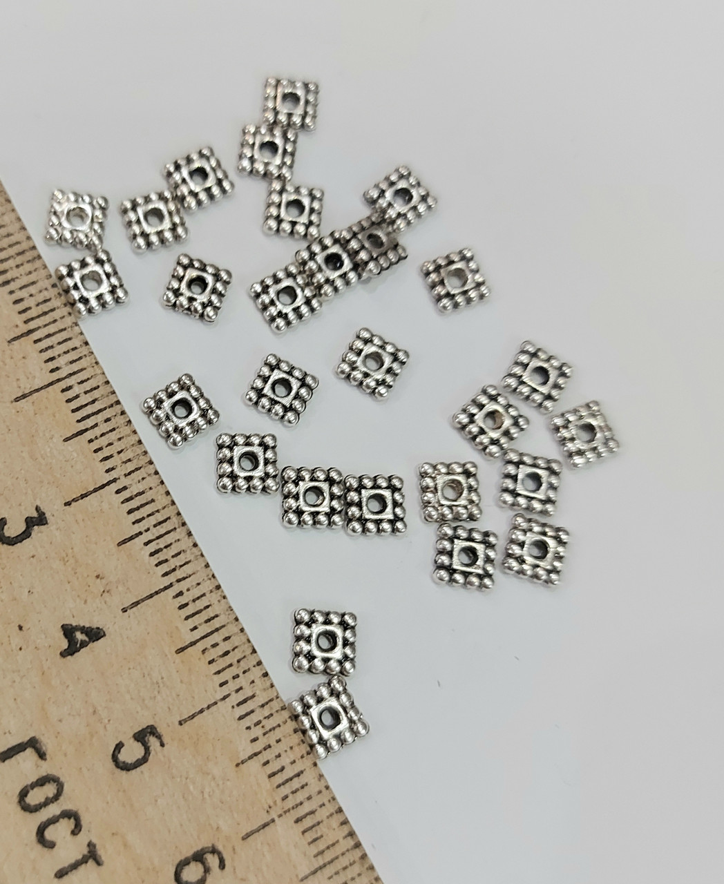 Намистина металева розділювач 5мм, Фурнитура бусины металлические.Ціна за 20шт