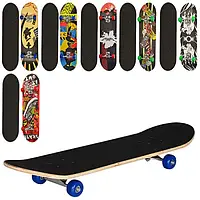 Скейтборд дерев'яний для дітей Profi MS 0322-2, 78х20 см, алюмінієва підвіска, до 50 кг
