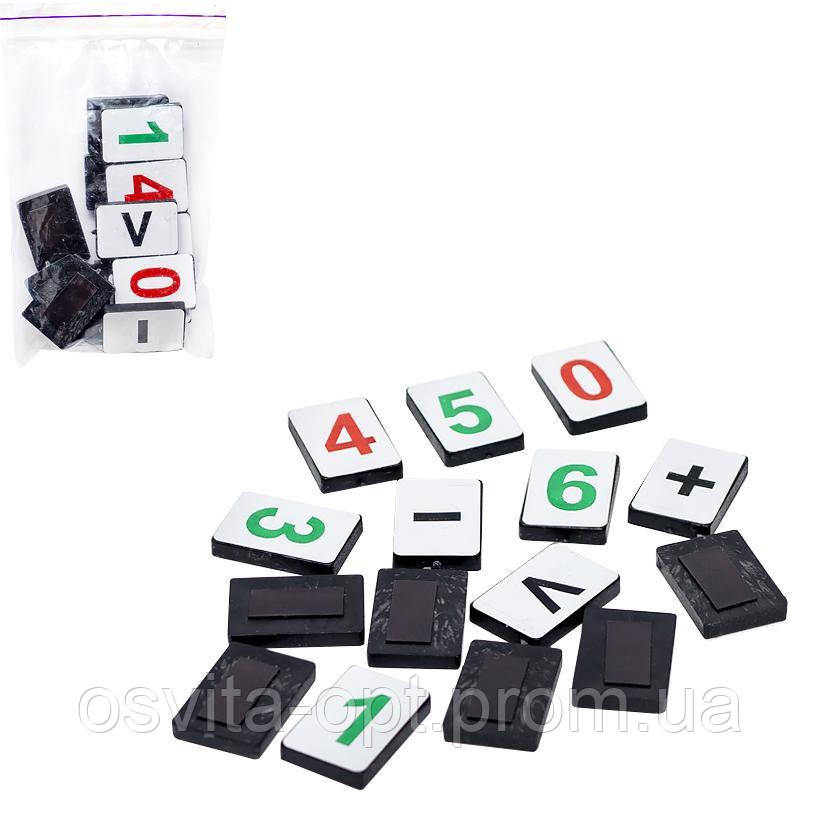 Набір магнітних "Цифр від 1 до 10 та знаків" у п/е пакетику, фото 1