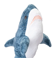 Мягкая плюшевая игрушка подушка Акула з Икеа, Акула синяя IKEA 60см, Мягкая игрушка синяя акула