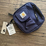 Сумка чоловіча через плече Кархарт Carhartt Essential WIP барсетка женская, подростковая синя. Люкс Premium!, фото 3