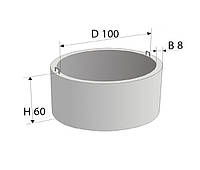Кольцо ж/б (половинка) D 100; H 60; B 8 (КС 10-06)