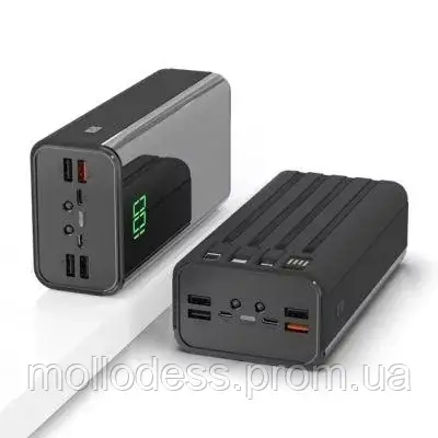 Power Bank PZX-V30 Портативное зарядное устройство 50000 mAh, 22.5 W, повербанк с фонариком и быстрой зарядкой - фото 7 - id-p1932853138