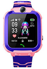 Дитячий смарт годинник Smart Watch Kids XO-H100 з камерою GPS трекер Рожевий, фото 6