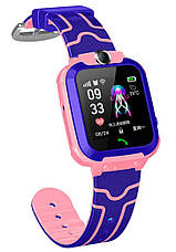 Дитячий смарт годинник Smart Watch Kids XO-H100 з камерою GPS трекер Рожевий, фото 3