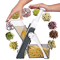 Мультислайсер для овочів Brava Spring Slicer / Ручна овочерізка слайсер для овочів / Терка