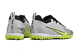 Стоноги Nike Mercurial Vapor Pro 14 elite TF сірі/салатові, фото 7