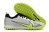 Стоноги Nike Mercurial Vapor Pro 14 elite TF сірі/салатові, фото 3