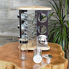 Спецівниця на дерев'яній підставці "Triangle" 9 шт./наб 18*18*24см, фото 3