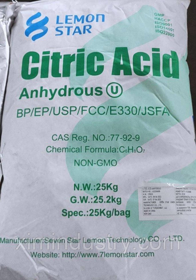 Кислота лимонна безводна, мішок 25 кг, фото 1