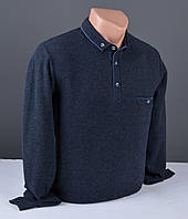 Мужской джемпер | мужской свитер T-Ring с воротником темно-синий Турция 9165