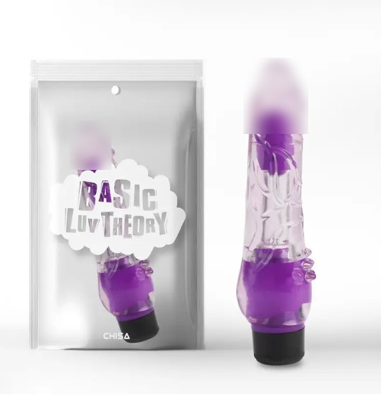 Вібратор мультишвидкісний прозорий Realistic Vibe Purple 7.8 | Puls69, фото 1