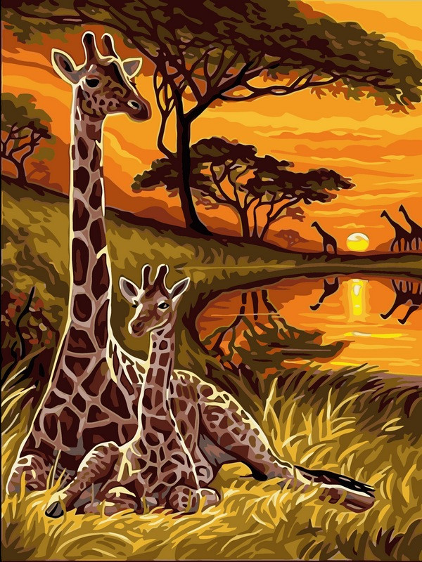 Картина для малювання Турбо "Маленький жираф" (VK128) 30 х 40 см