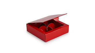 Коробка для 4 цукерок Червона