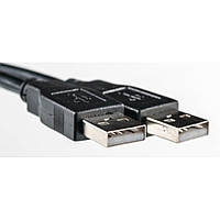 USB Кабель PowerPlant USB 2.0 AM - AM, 3м, One ferrite, Black