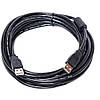 USB Кабель PowerPlant USB 2.0 AM - AM, 3м, One ferrite, Black, фото 3
