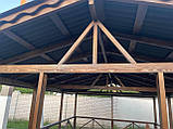 Дерев'яна альтанка 4 на 6 м, розбірна (на 20-24 осіб) "Тоуран", фото 7