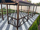 Дерев'яна альтанка 4 на 6 м, розбірна (на 20-24 осіб) "Тоуран", фото 4