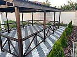 Дерев'яна альтанка 4 на 6 м, розбірна (на 20-24 осіб) "Тоуран", фото 6