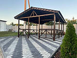 Дерев'яна альтанка 4 на 6 м, розбірна (на 20-24 осіб) "Тоуран", фото 3
