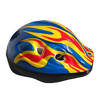 Шлем с регулировкой размера. Защита для головы. Чорный цвет. Желто/голубой