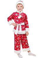Детский маскарадный костюм на праздник Морозко (красный)