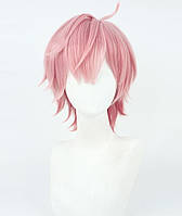 Перука подовжене боб-каре рожевий 27 см