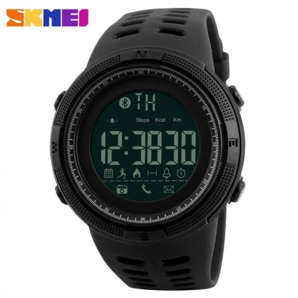 Спортивний розумний годинник Skmei Smart 1250 чорний 50 m водонепроникний (5АТМ)