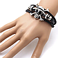 Браслет чоловічий шкіряний Кадавр із черепом Yuwi Feya багатошаровий чорний, фото 5