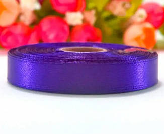 Атласна стрічка для рукоділля - 1,2 см x 23 м / Фіолетовий