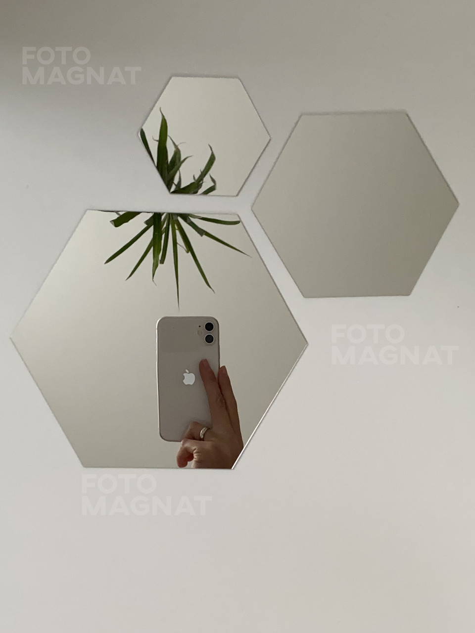 Зеркальная наклейка на стену в виде сот "Sota" - акриловая панель для декора интерьера, самоклеющаяся - фото 8 - id-p1932852215
