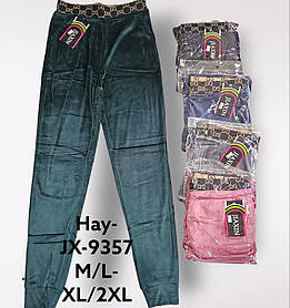 Спортивні велюрові штани жіночі оптом, M/L-XL/2XL pp,  № Hay-JX-9357