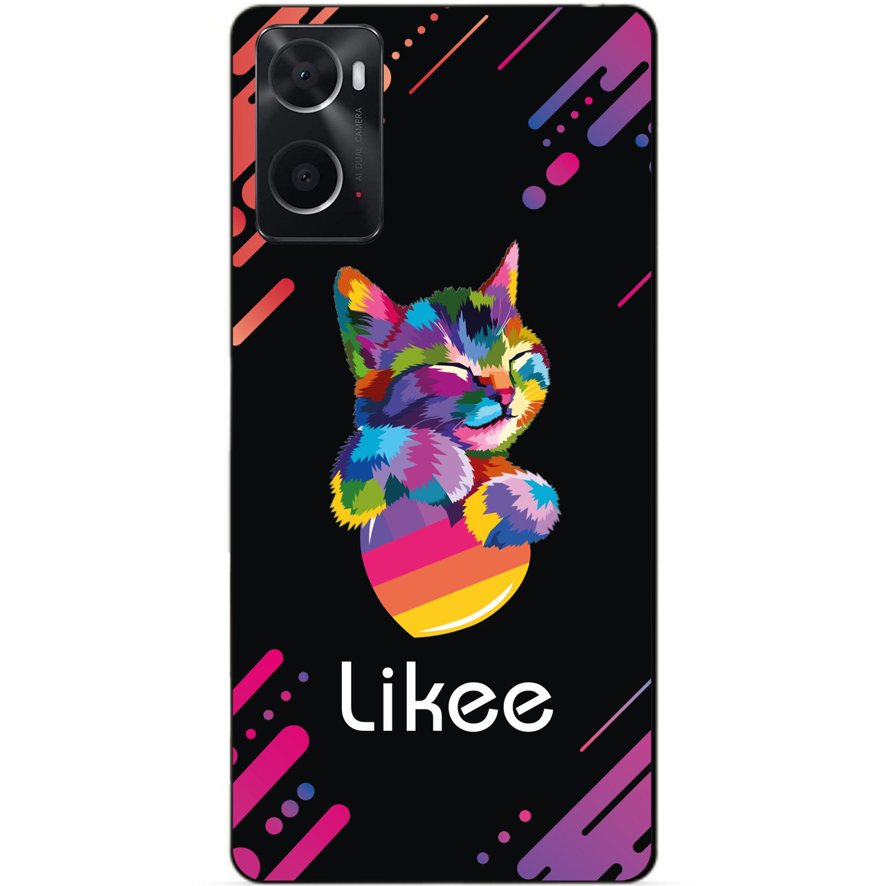 Силіконовий бампер чохол для Oppo A76/A96 з малюнком Likee Лайки