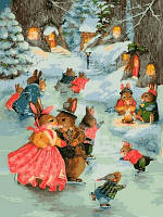 Картина для малювання "Різдвяна прогулянка" (VK141) 30 x 40 см