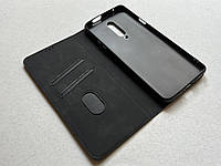 OnePlus 7 Pro защитный чехол-книжка черный, из матовой искусственной кожи со слотами для карт