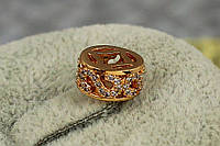 Кулон шарм Xuping Jewelry волна 11 мм золотистый