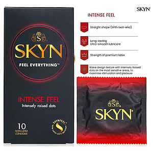 Презервативи Skyn Intense Feel 10 шт безлатексні з пухирцями