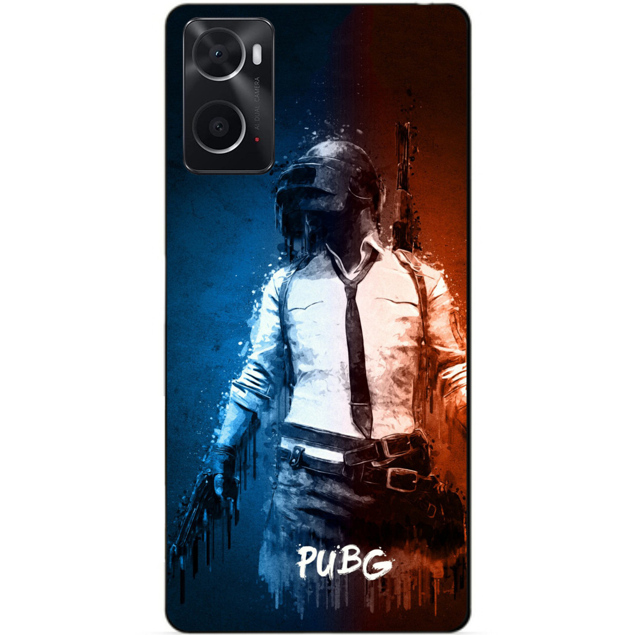 Силіконовий бампер чохол для Oppo A76/A96 з малюнком PUBG ПАБГ