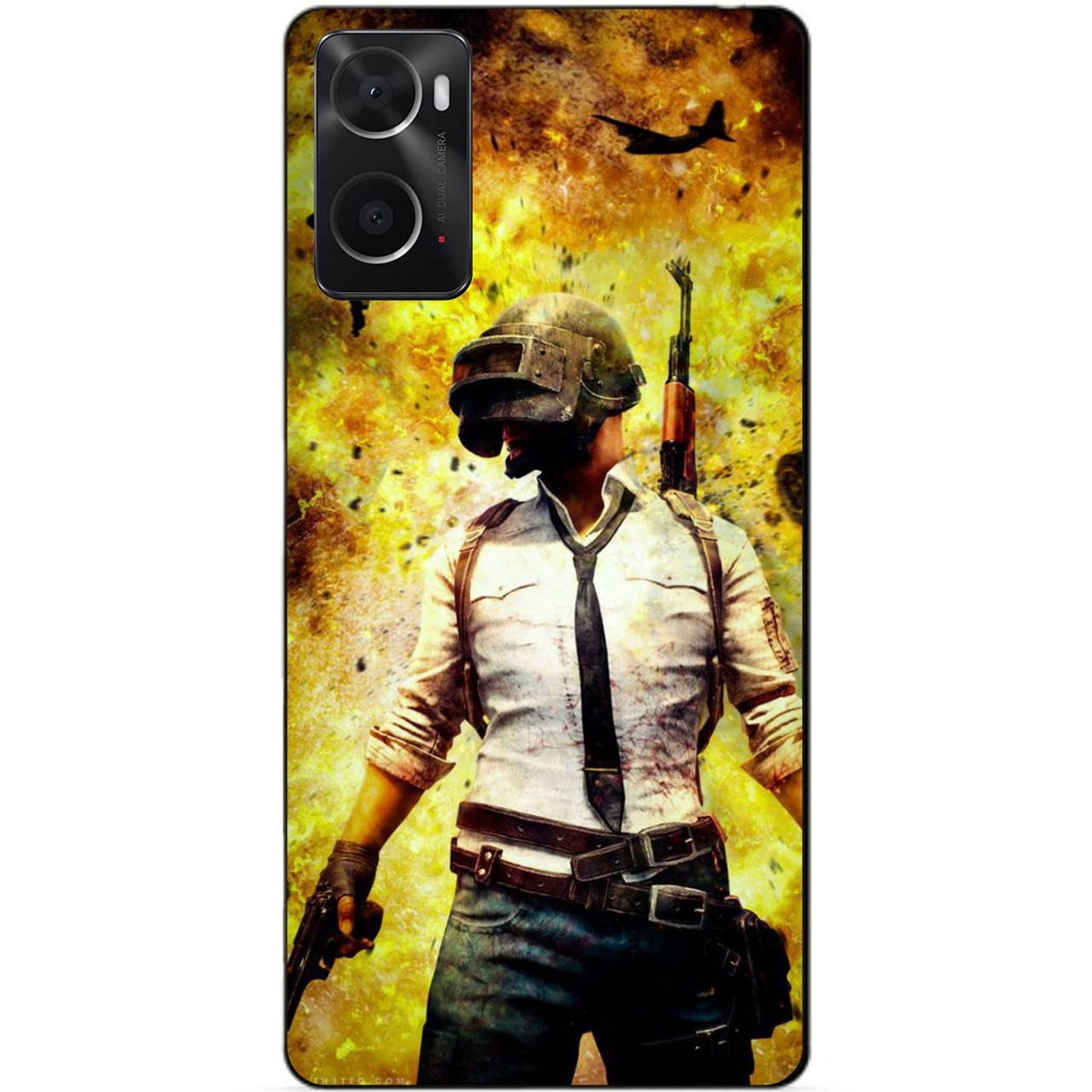 Силіконовий бампер чохол для Oppo A76/A96 з малюнком ПАБГ PUBG