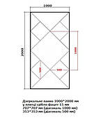 Зеркало в прихожую/спальню 1000*2000 мм со смотровым зеркалом серебро фацет 15 мм