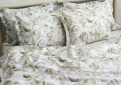 Сатин Преміум 2-спальна постільна білизна з компаньйоном ТМ Prima Teks  PT-001