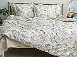 Сатин Преміум Євро комплект постільної білизни з компаньйоном ТМ Prima Teks PT-001, фото 4