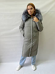 ЗИМОВА ЖІНОЧА КУРТКА З ЧОРНОБУРКОЮ