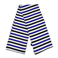 Шарф жіночий No78 весна осінь тканина поліестер із відчуття шовку принт смужка розмір 114х15 см