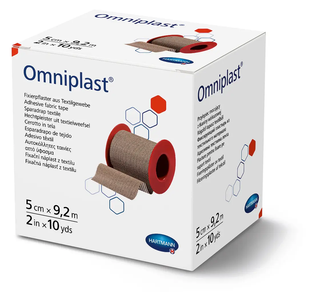Пластир фіксуючий Omniplast 5 см х 9,2 м текстильний