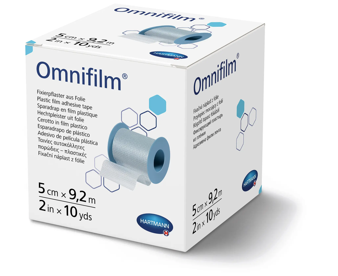 Пластир фіксуючий з прозорої плівки Omnifilm 5см х 9,2м, фото 1